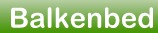 Eiken bed gemaakt van ruwe eiken balken