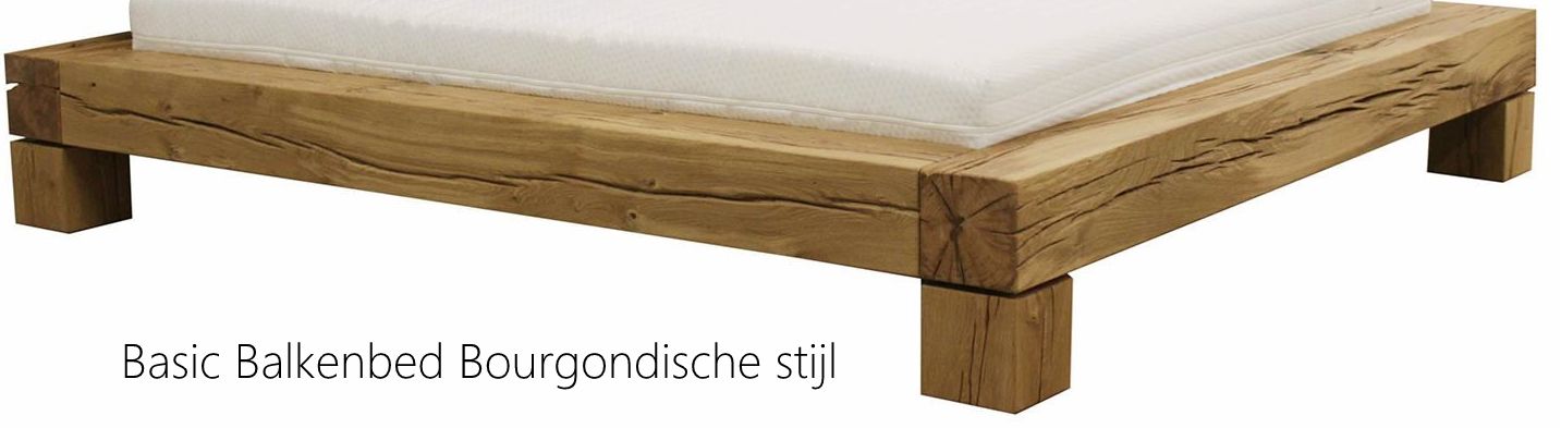 Massief eiken balkenbedden. Ook houten bedden van gewicht. Alleseiken.nl