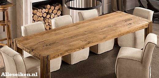 Massief houten tafel leverancier in het Gooi. Alleseiken.nl
