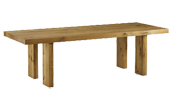 Massief eiken tafel met platte poten