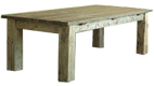 Massieve oud eiken bijzettafel