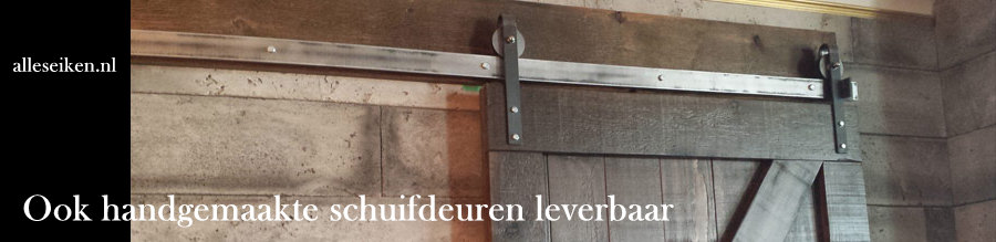 Eiken schuifdeuren maken we ook. Boerendeuren als schuifdeur.