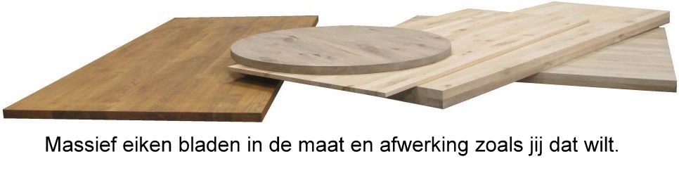 Houten tafelblad bij Alleseiken.nl  Handgemaakte tafelbladen. massief hout