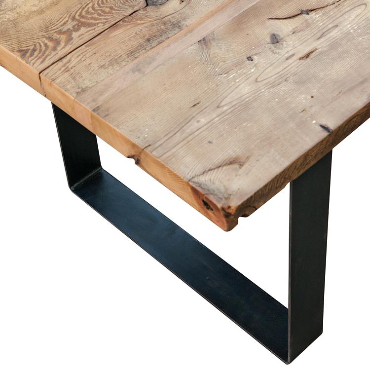 eiken houten tafels met ijzeren onderstel. Metalen onderstel eiken tafelblad. Alleseiken.nl