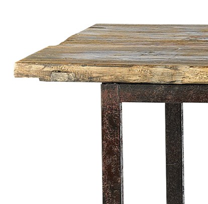 Eikenhouten tafels met ijzeren onderstel. Eikenhouten tafel met metalen poten. Alleseiken.nl