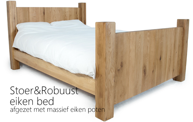 Een houten bed aanbieding in Breda.