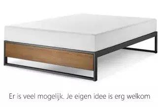 Een bed bed in combinatie met staal. Da's heel mooi